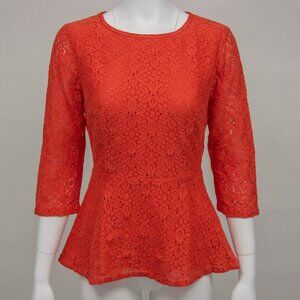 Anthropologie Moulinette Soeurs Lace Peplum Top